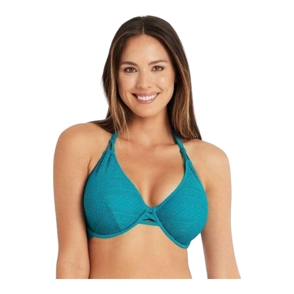 Sea Level Amazing Lace F Cup Swim Bra in Seafoam NWT